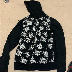 Black flower hoodie